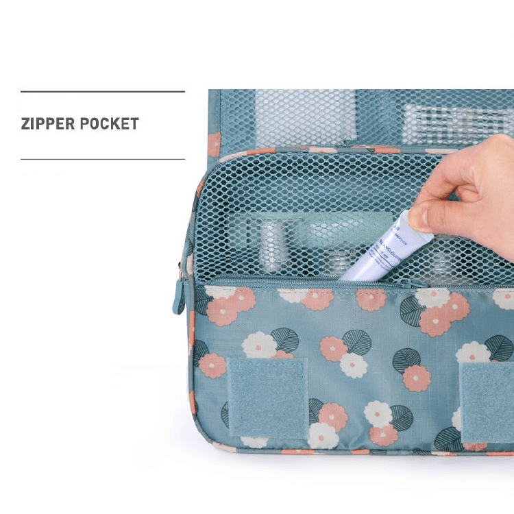Waterproof Travel Cosmetic Bag with Hook — Beauty Organizer 4