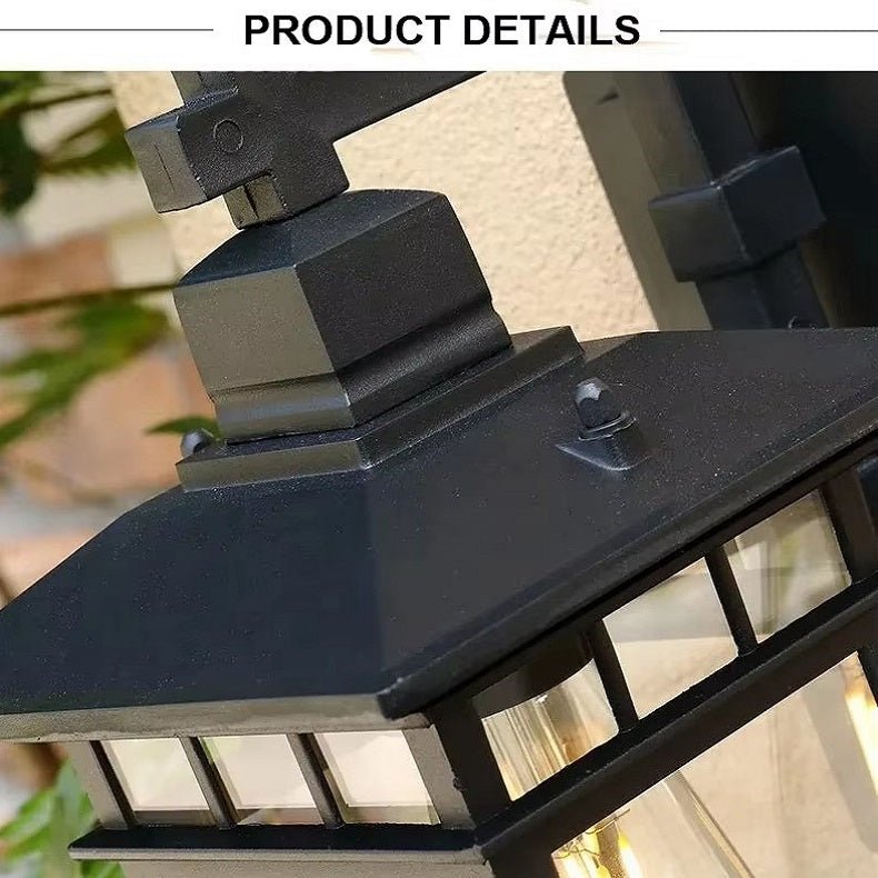 Outdoor Waterproof Wall Lantern Aluminum E27 IP23 — Black or Copper 5
