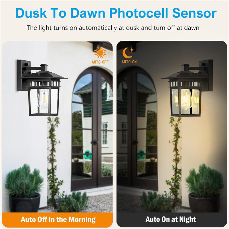 Outdoor Waterproof Lantern Wall Light — Aluminium E27 IP23 11