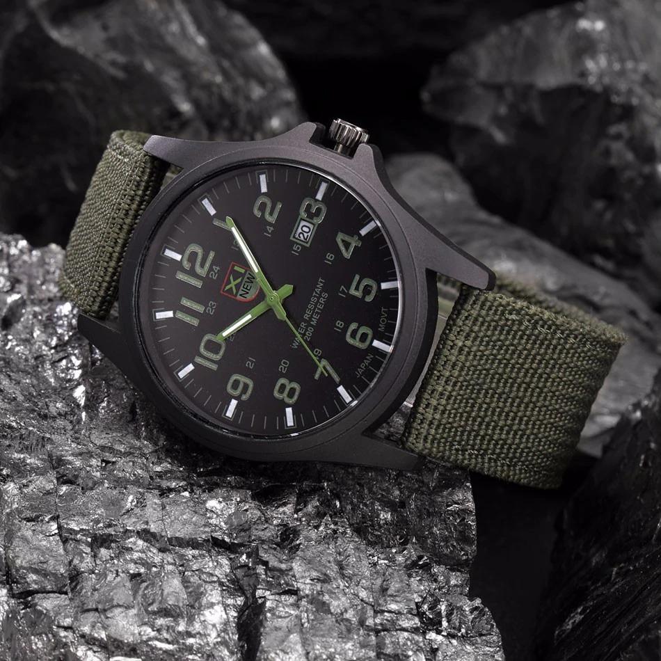 Illuminated Tactical Wristwatch — Multifunction Analog 45mm Sport 8