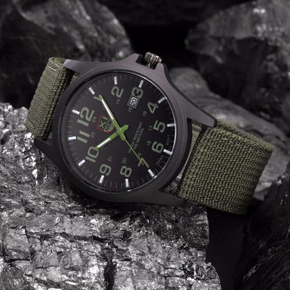 Illuminated Tactical Wristwatch — Multifunction Analog 45mm Sport 8