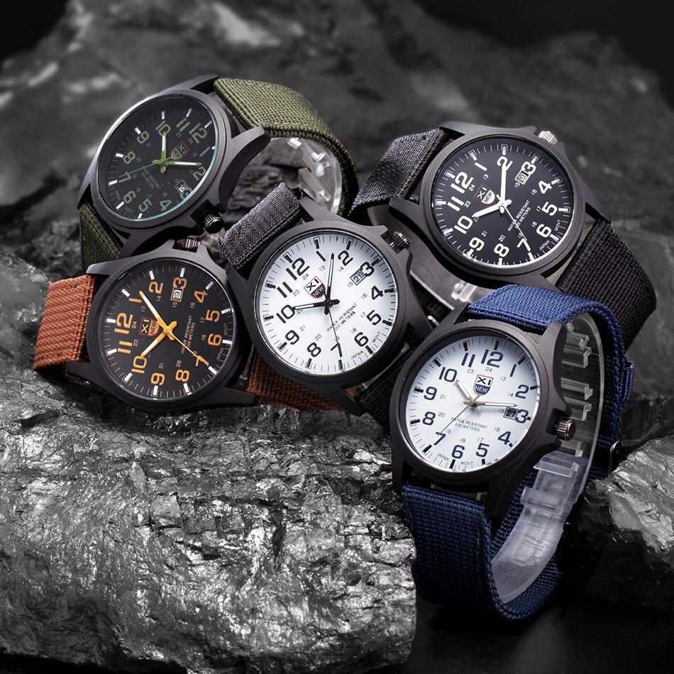 Illuminated Tactical Wristwatch — Multifunction Analog 45mm Sport 9