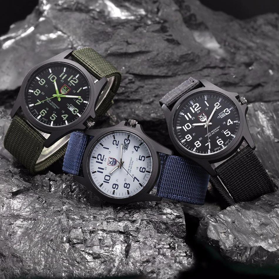Illuminated Tactical Wristwatch — Multifunction Analog 45mm Sport 10
