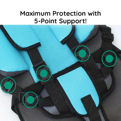 Portable Foldable Child Car Seat — 5-Point Harness Safety 7