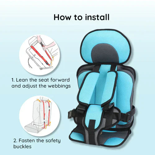 Portable Foldable Child Car Seat — 5-Point Harness Safety 9
