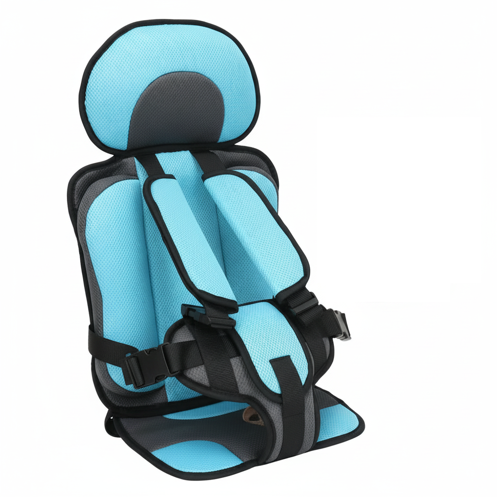 Portable Foldable Child Car Seat — 5-Point Harness Safety 1