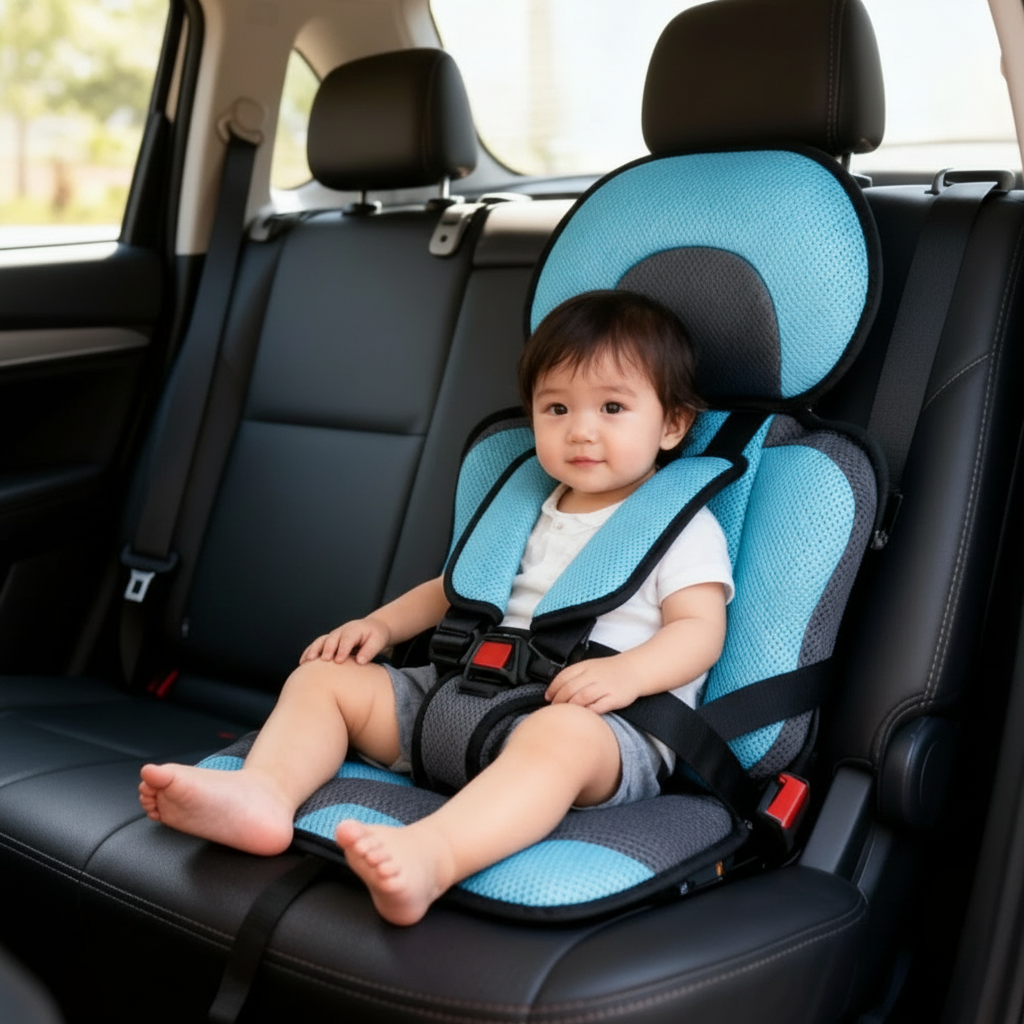 Portable Foldable Child Car Seat — 5-Point Harness Safety 2