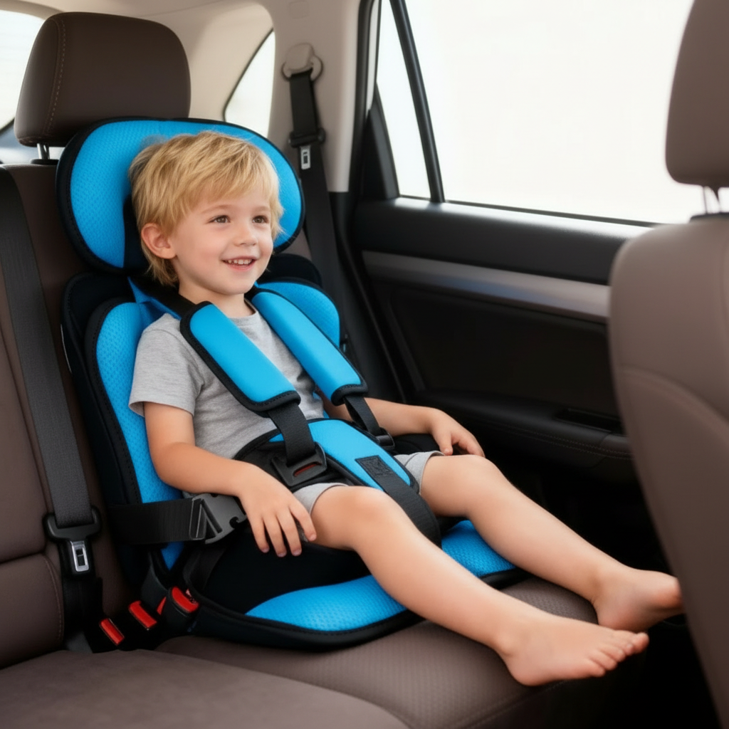 Portable Foldable Child Car Seat — 5-Point Harness Safety 12