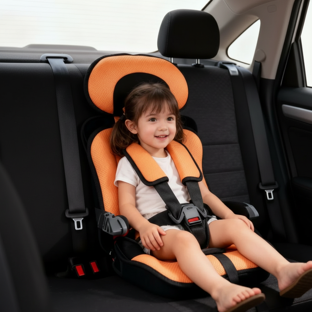 Portable Foldable Child Car Seat — 5-Point Harness Safety 3