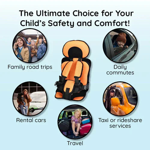 Portable Foldable Child Car Seat — 5-Point Harness Safety 4