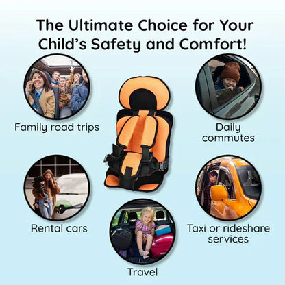 Portable Foldable Child Car Seat — 5-Point Harness Safety 4