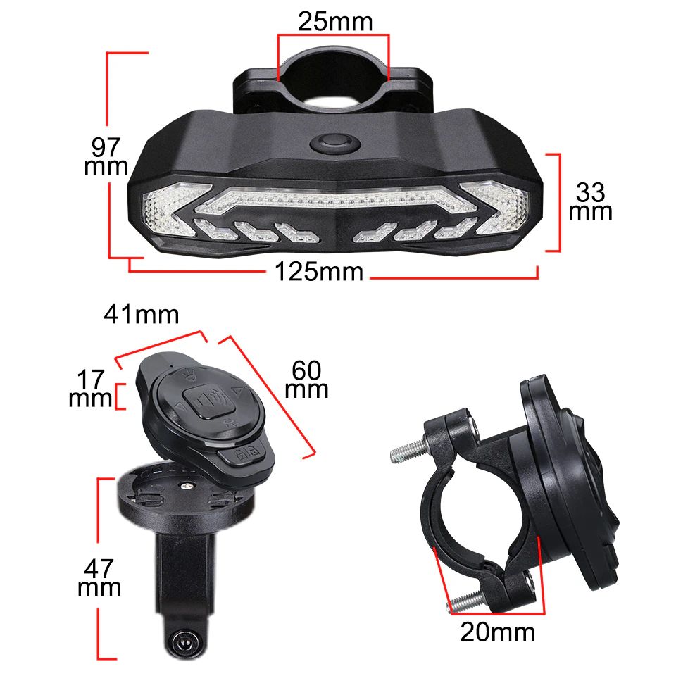 VeloAlert – Smart Bicycle Rear Light with Anti-Theft Alarm IP65 9