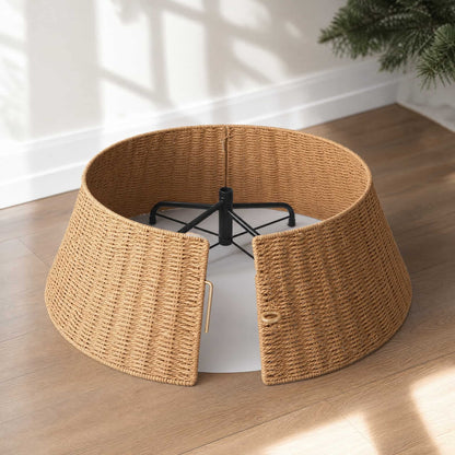 Woven Rattan Christmas Tree Collar — One Size Fits All 4