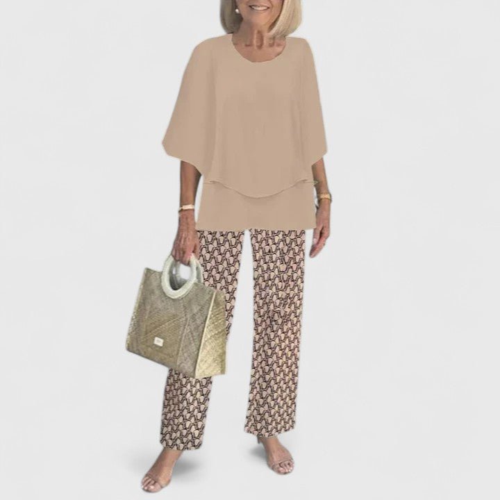 Completo Due Pezzi Elegante Donna Top e Pantaloni