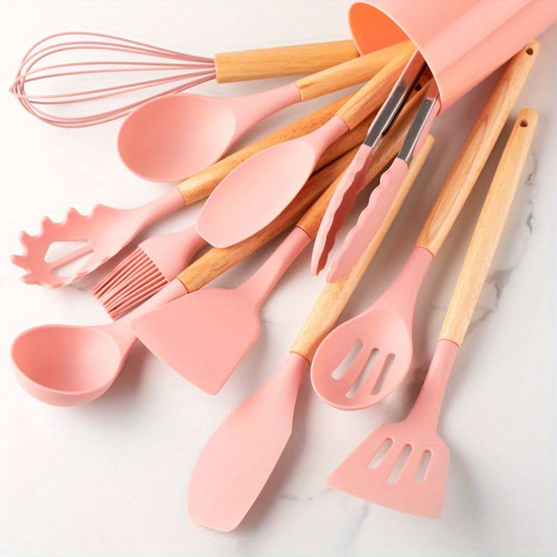 12-Piece Silicone Kitchen Utensil Set — Heat Resistant BPA Free 12