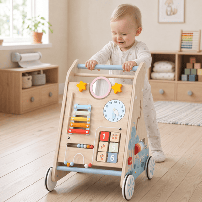 Wooden Baby Walker with Activity Panel — Ages 1–3 Years 2