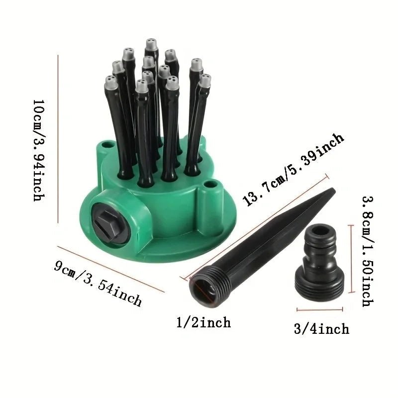 Irrigatore Automatico 360° Multi-Testa per Giardino