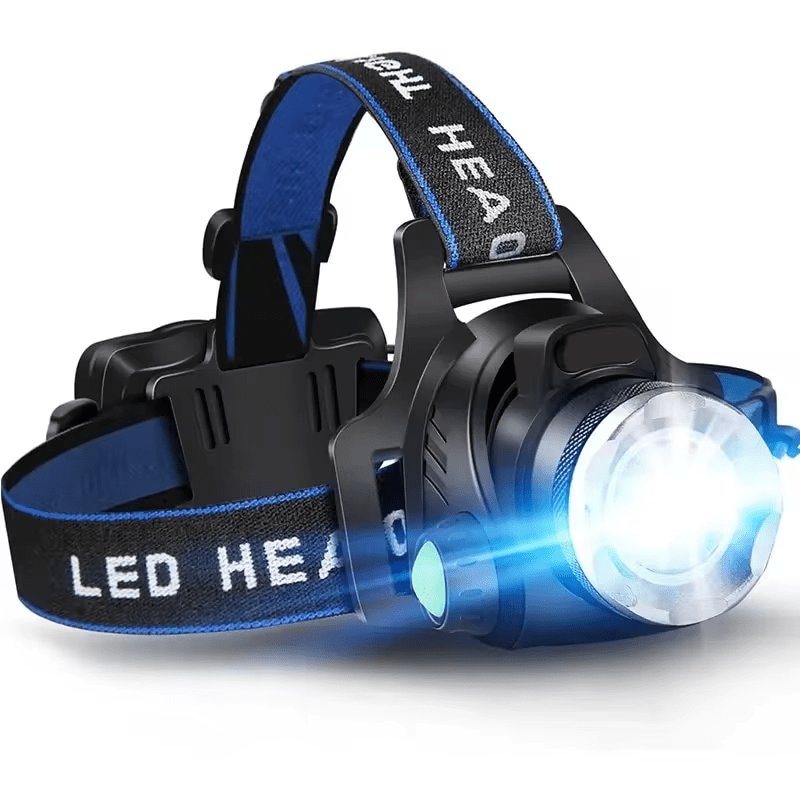 LED Headlamp 2000 Lumens — Zoom & USB Rechargeable Battery 1
