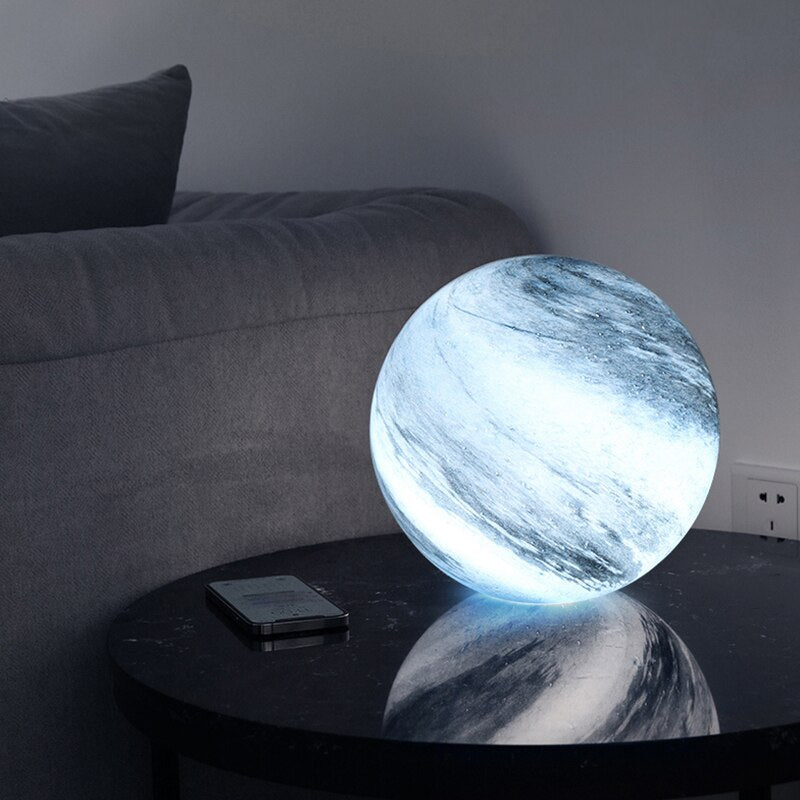 Lampada Luna in Vetro 16 Colori con Telecomando