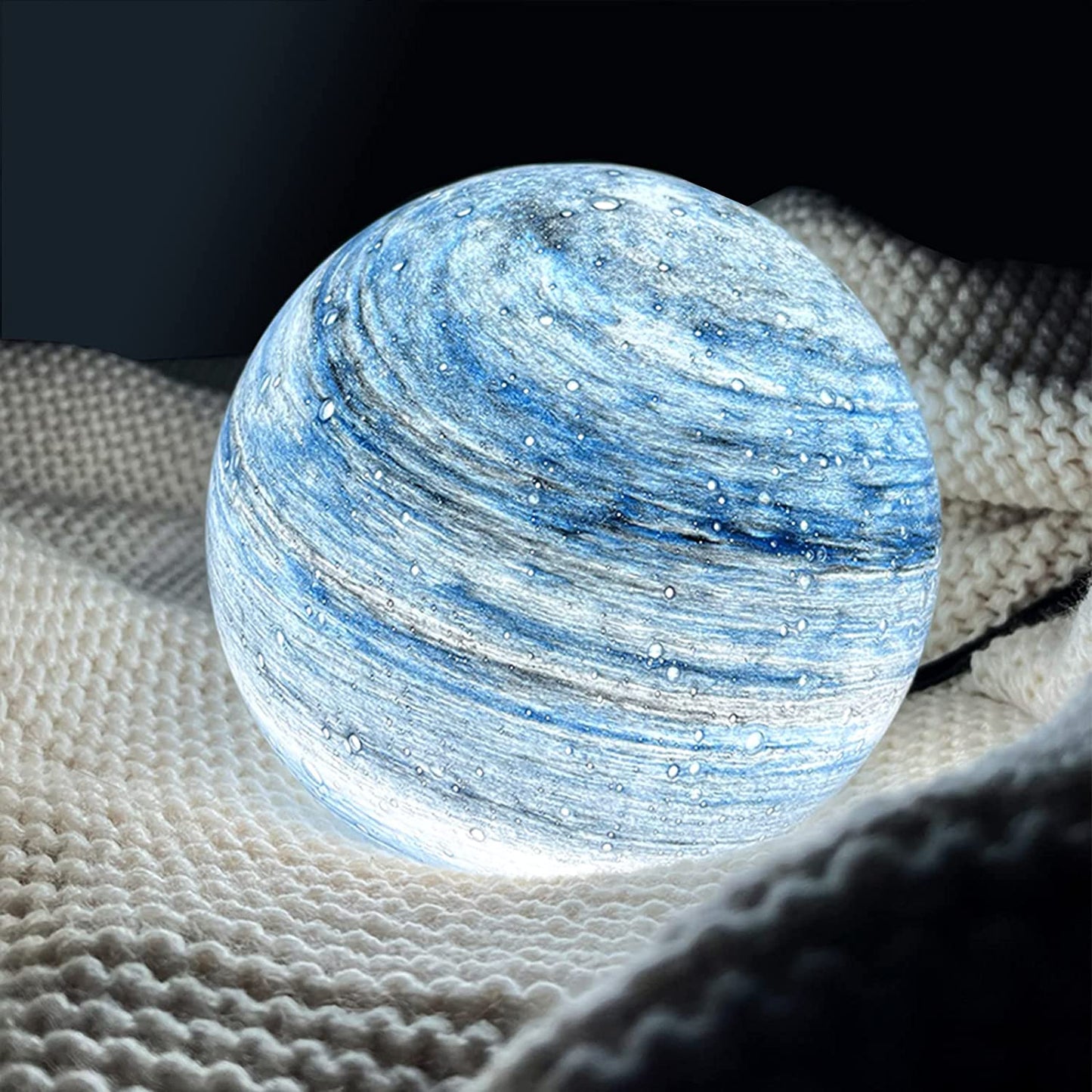 Lampada Luna in Vetro 16 Colori con Telecomando