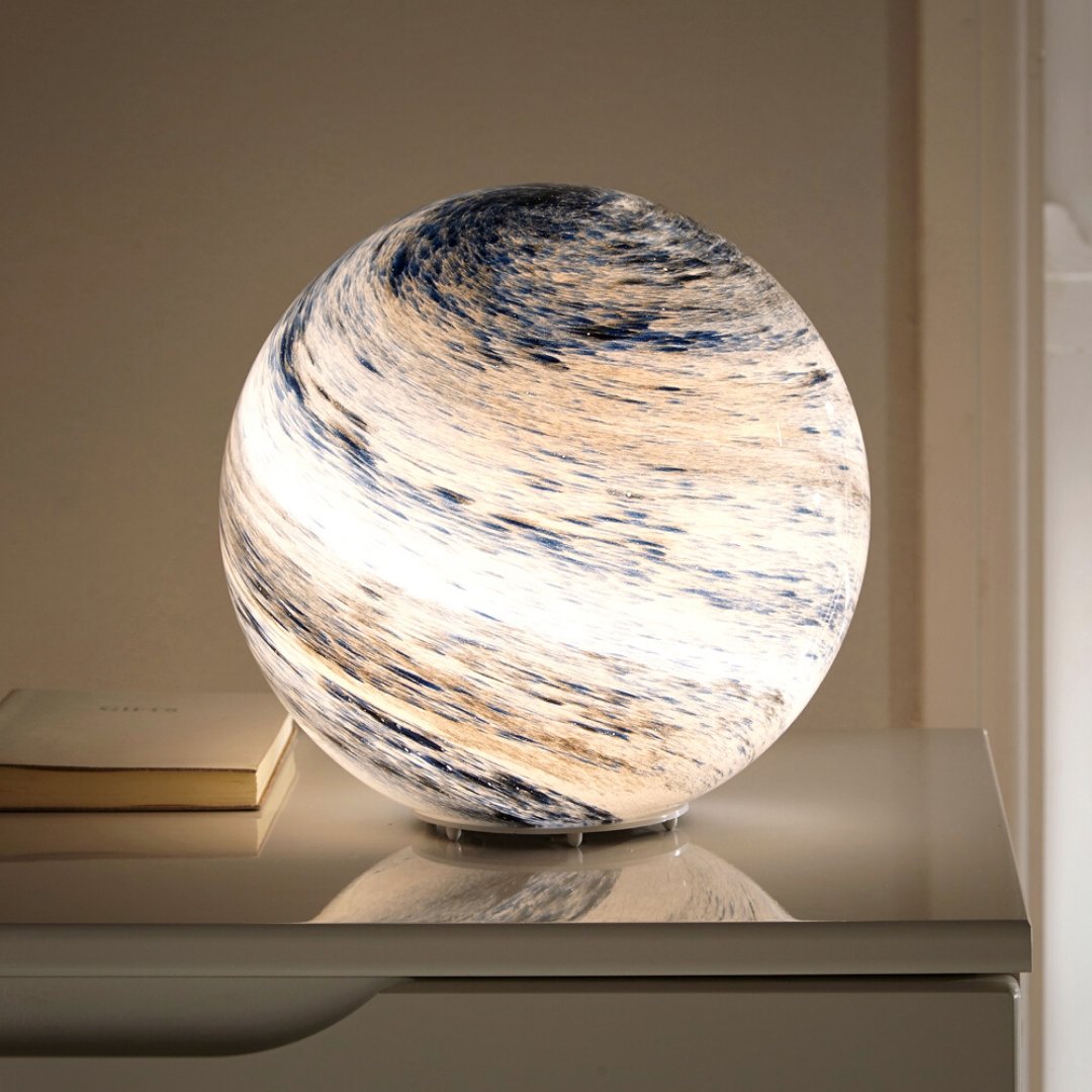 Lampada Luna in Vetro 16 Colori con Telecomando