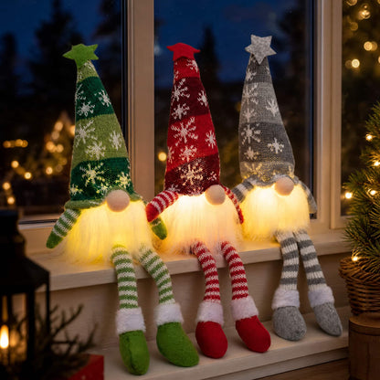 Christmas Gnome Doll with LED Light — Scandinavian Tomte Decor 4