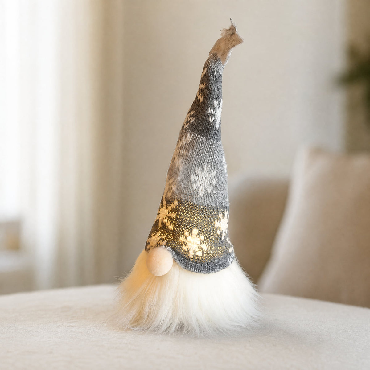 Christmas Gnome Doll with LED Light — Scandinavian Tomte Decor 5