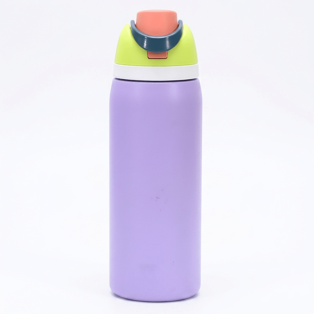 Insulated Water Bottle with Built-In Straw — Stainless Steel 11