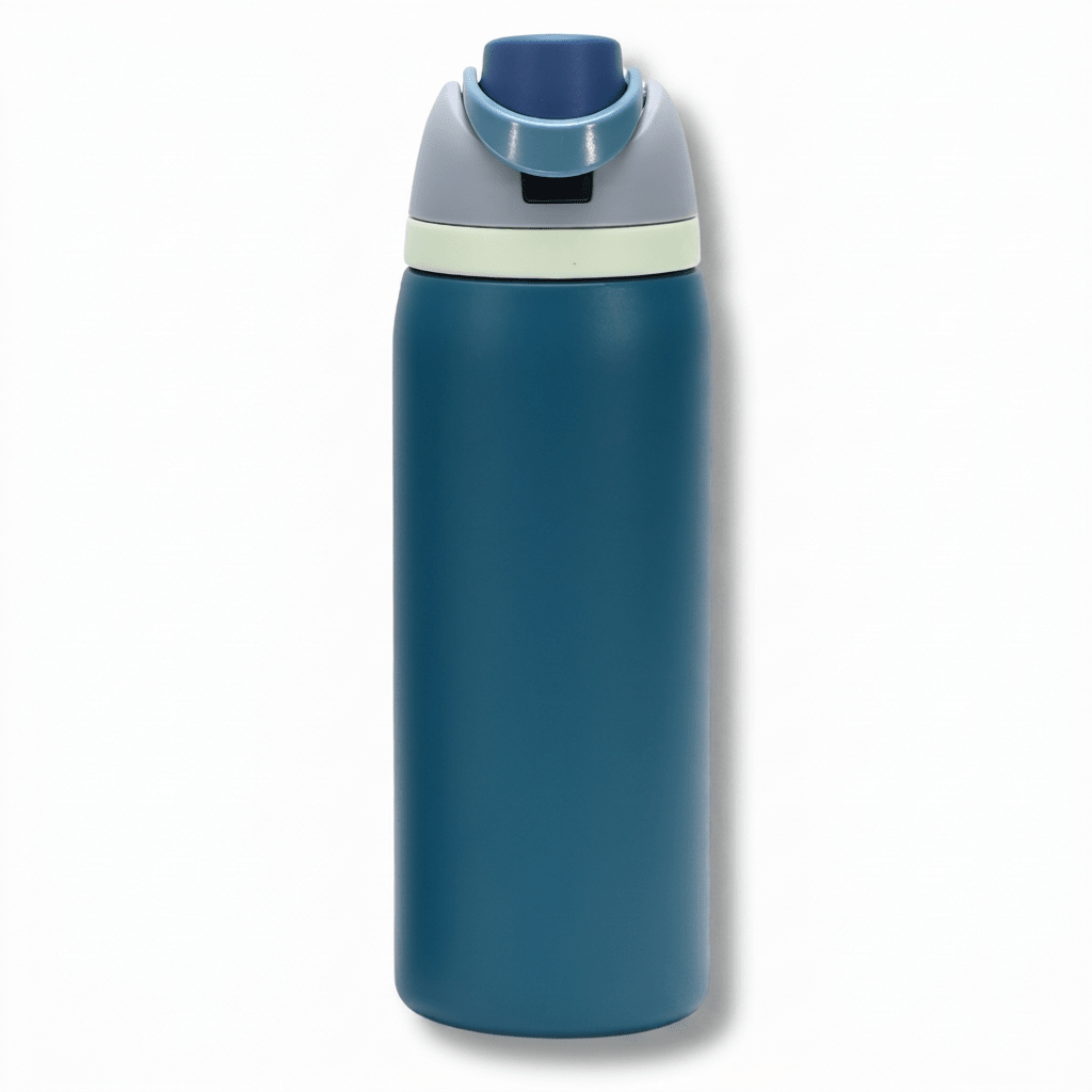 Insulated Water Bottle with Built-In Straw — Stainless Steel 10