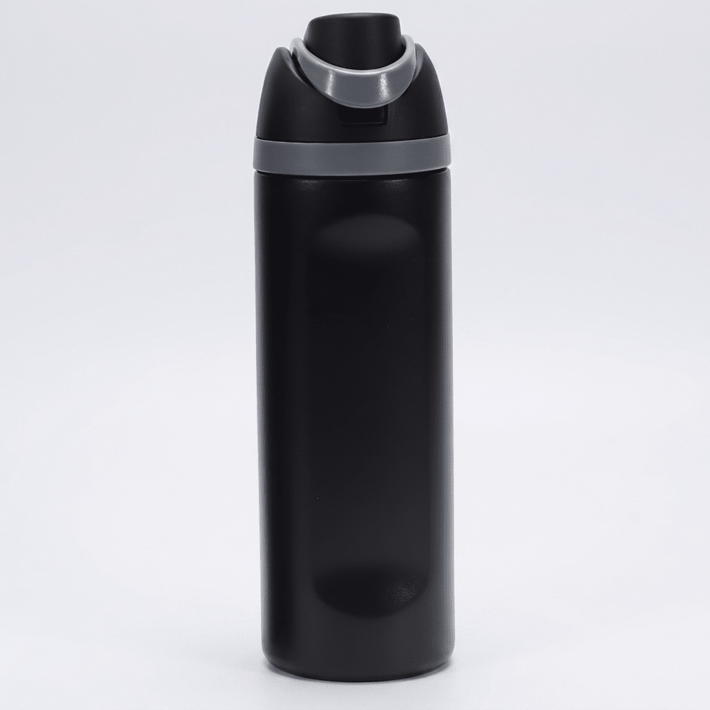 Insulated Water Bottle with Built-In Straw — Stainless Steel 5