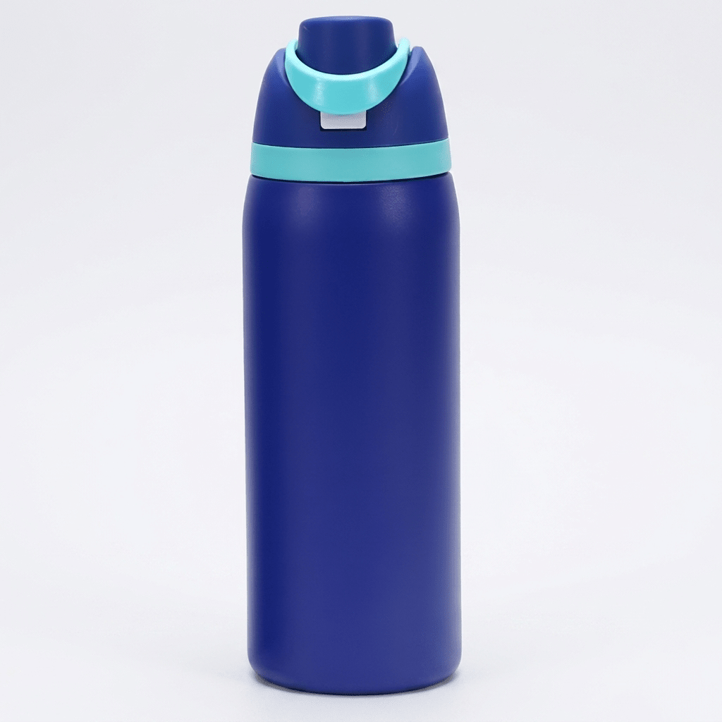 Insulated Water Bottle with Built-In Straw — Stainless Steel 6