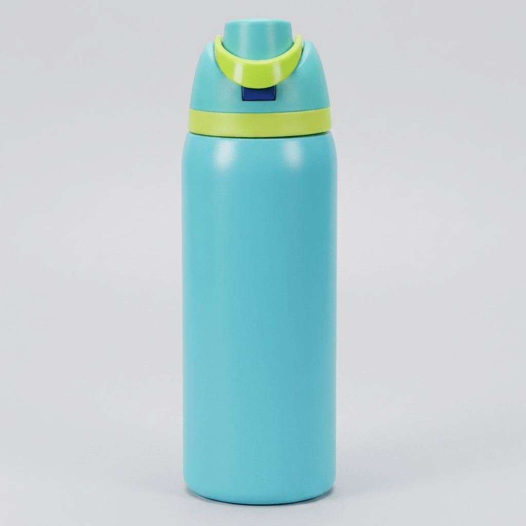 Insulated Water Bottle with Built-In Straw — Stainless Steel 8