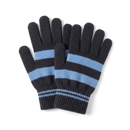 Striped Knit Winter Gloves Unisex — Elastic Ribbed Cuff 8