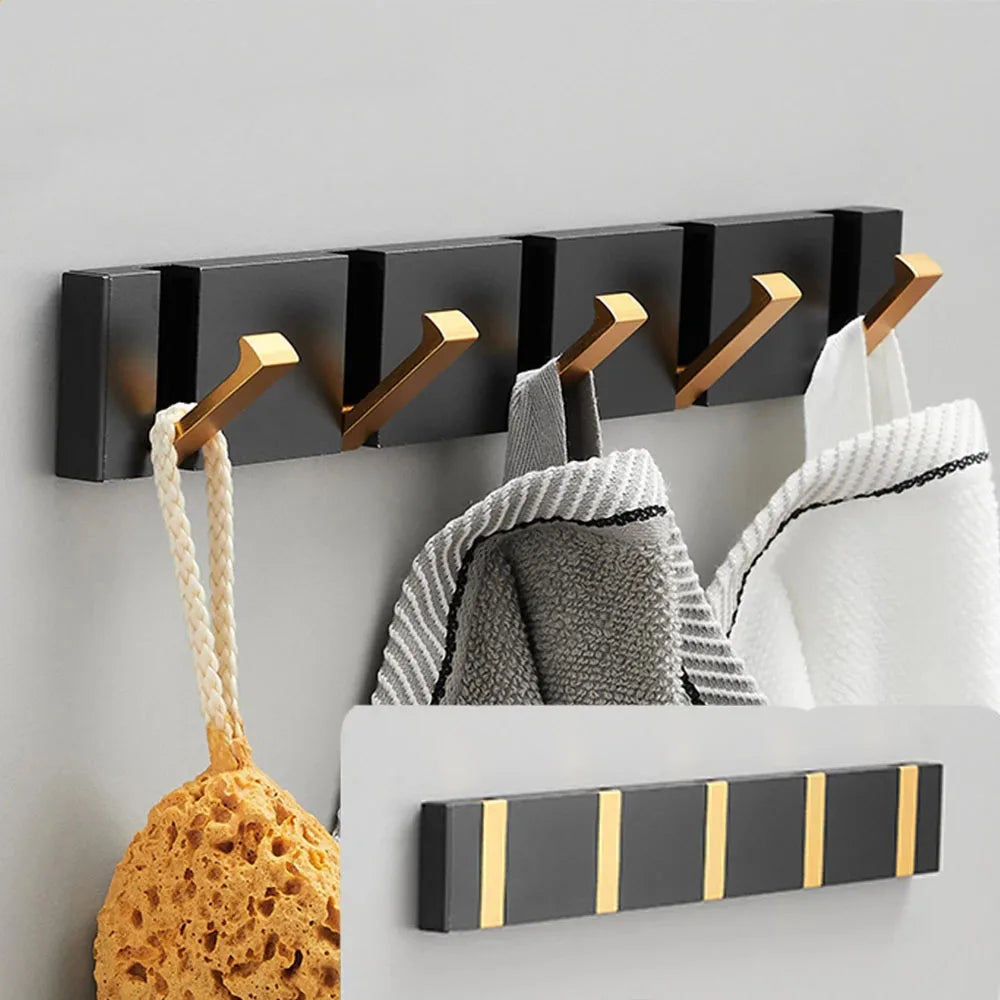 Foldable Wall Hook Stainless Steel — Minimalist Gold & Black 1