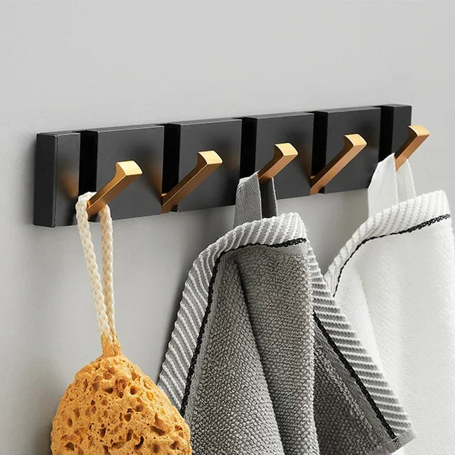 Foldable Wall Hook Stainless Steel — Minimalist Gold & Black 10