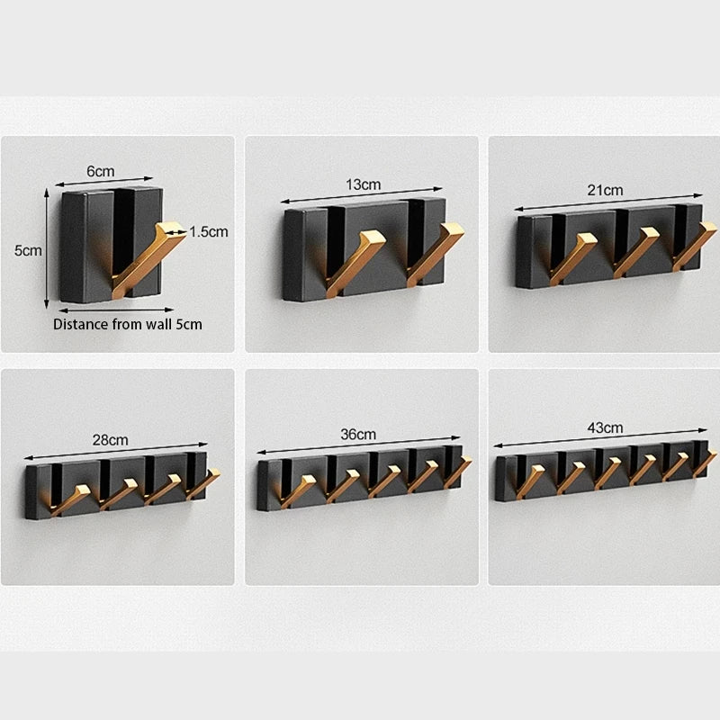Foldable Wall Hook Stainless Steel — Minimalist Gold & Black 6