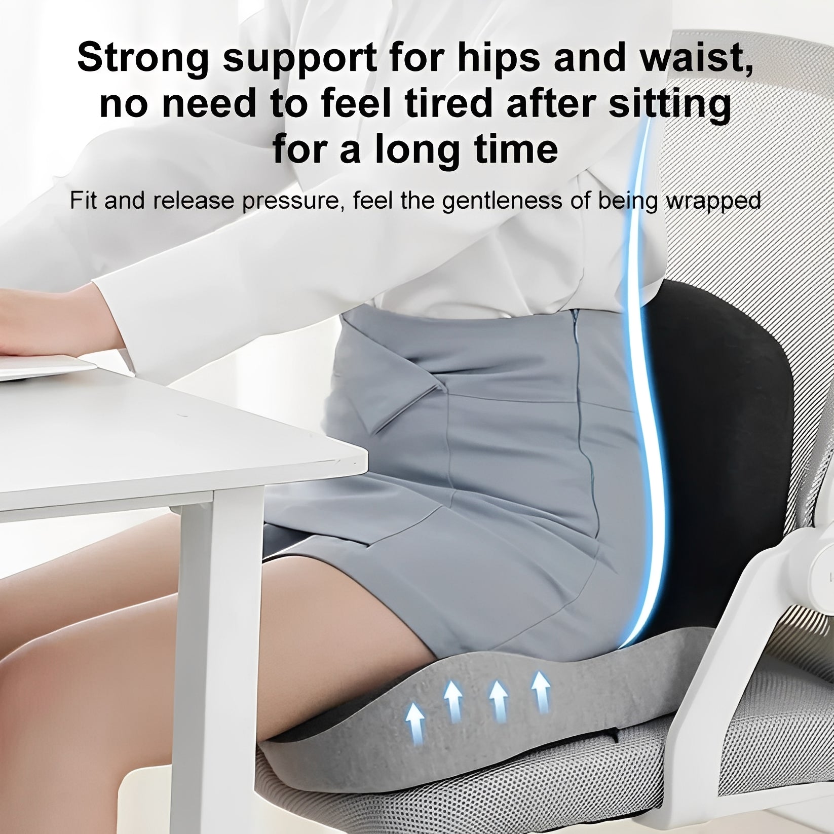 Cuscino Ergonomico Memory Foam con Supporto Lombare