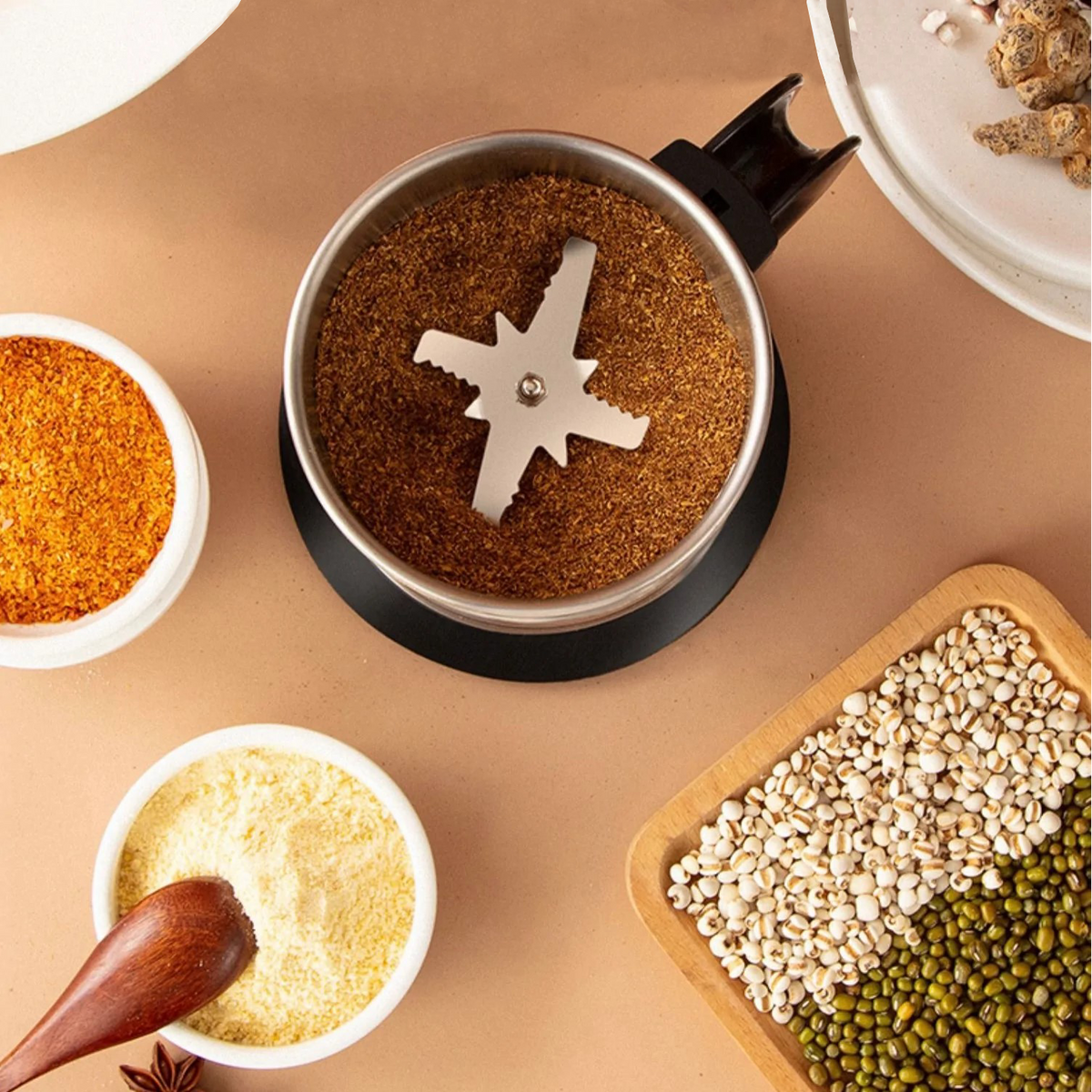 Portable Electric Coffee Grinder — One-Touch Spice & Grain Mill 4