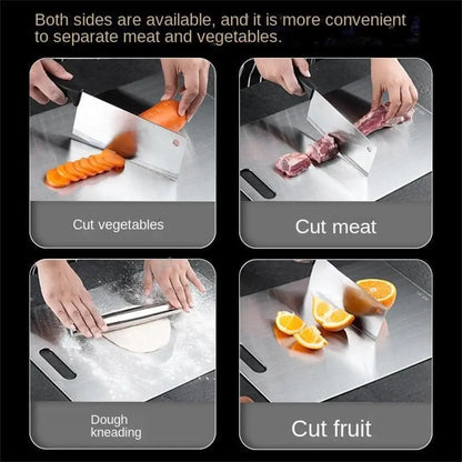 Stainless Steel Cutting Board Scratch-Resistant — 3 Sizes 8