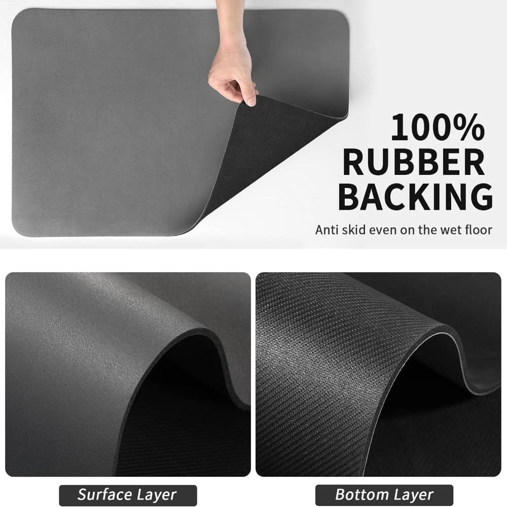 Fast-Drying Dish Drying Mat — Highly Absorbent Kitchen Mat 14
