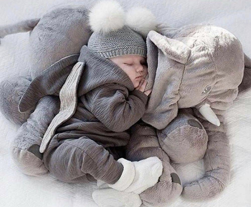 Elephant Plush Pillow for Babies — Soft & Cuddly 60 cm 11