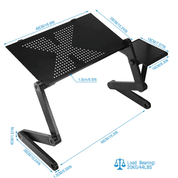 360° Ergonomic Laptop Stand Adjustable with Removable Mousepad 7
