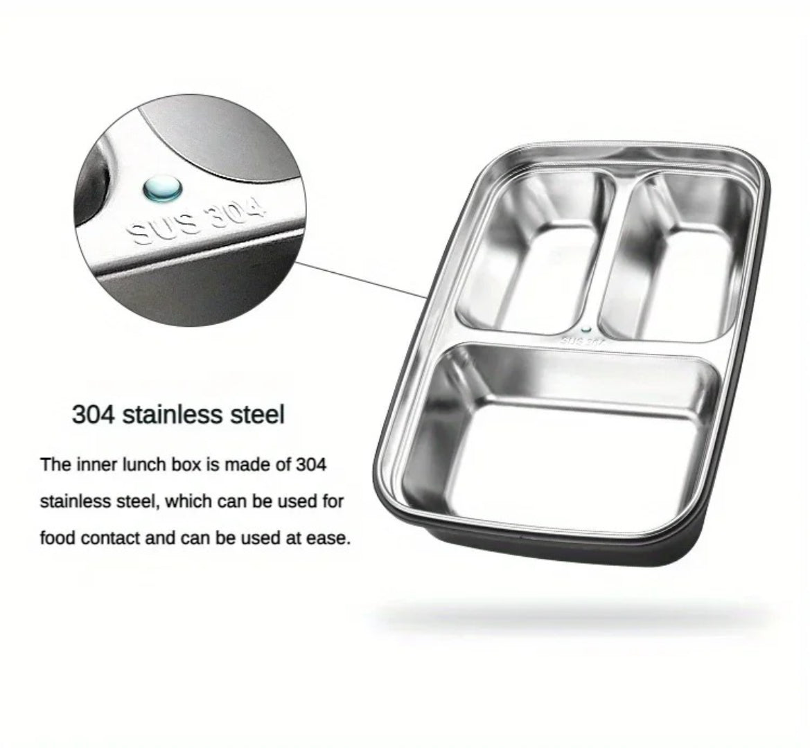 Stainless Steel Bento Lunchbox — Leak-Proof, BPA-Free 6