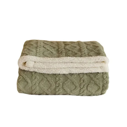 WarmWool Winter Fleece Blanket — Soft Lamb Wool Double-Sided 10
