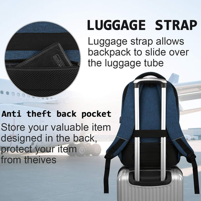 Anti-Theft Laptop Backpack 15.6" — USB Port & Water-Resistant 12