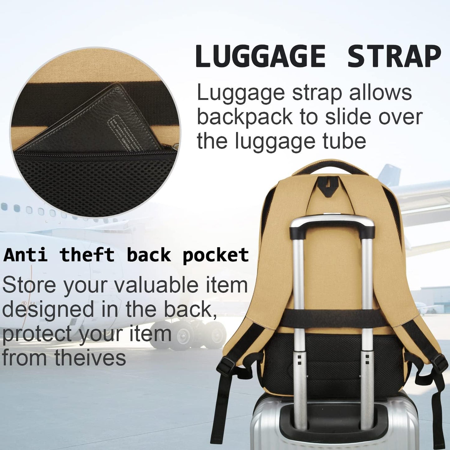 Anti-Theft Laptop Backpack 15.6" — USB Port & Water-Resistant 10