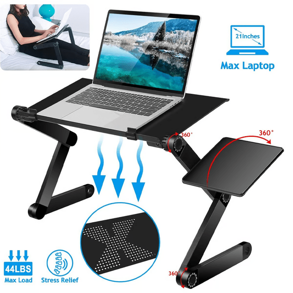 360° Ergonomic Laptop Stand Adjustable with Removable Mousepad 6
