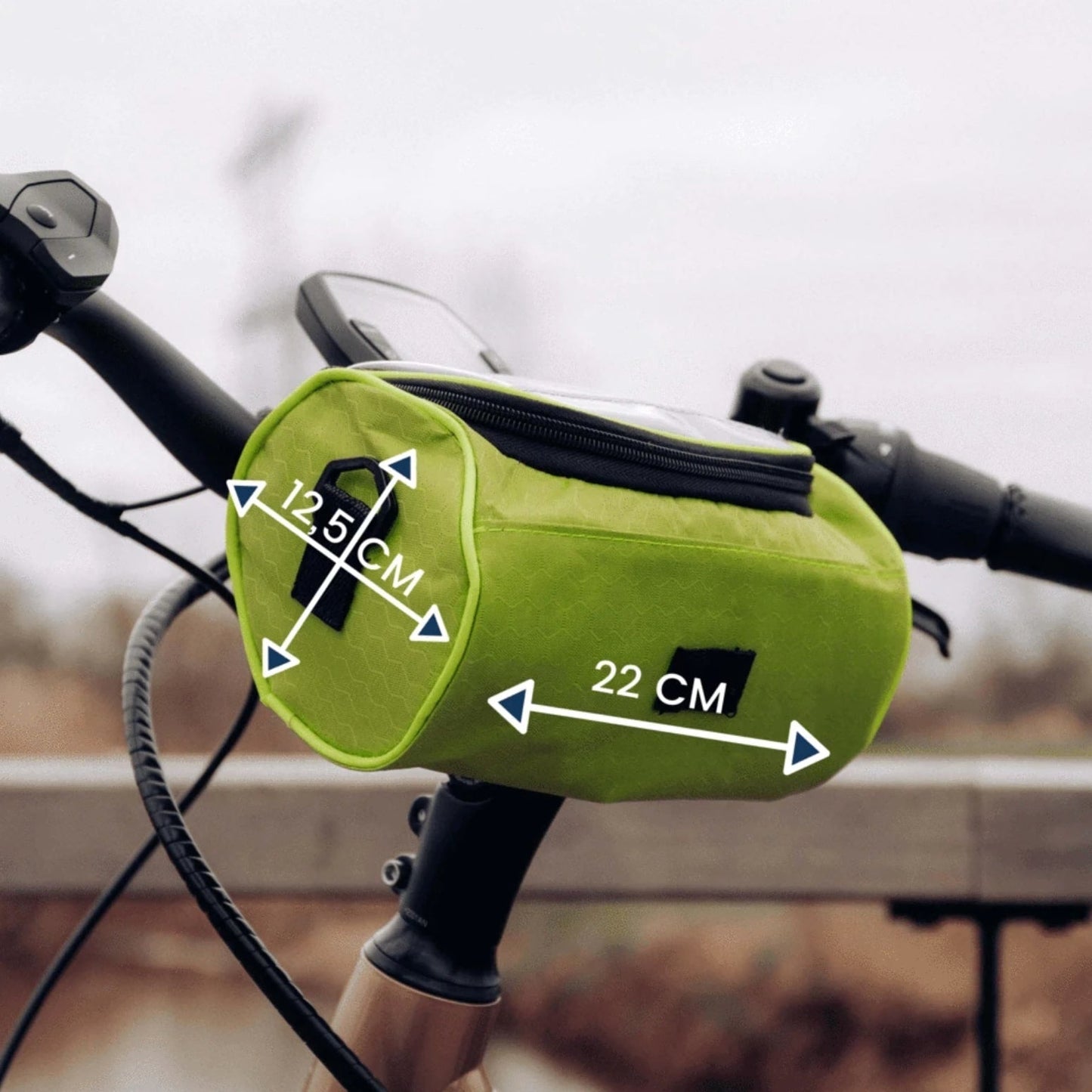 Borsa Manubrio Bici Impermeabile con Touchscreen