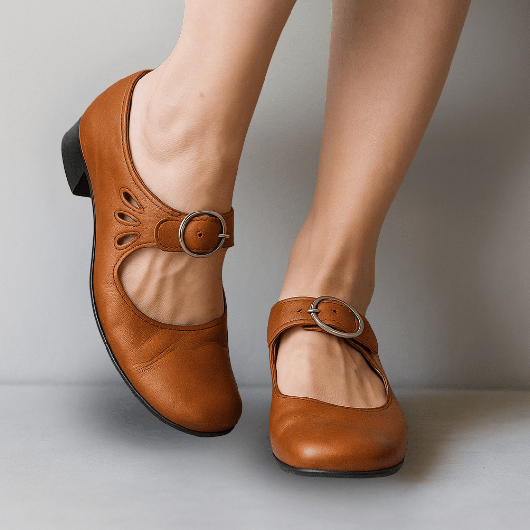 Scarpe Mary Jane Ortopediche Donna Comfort con Cinturino