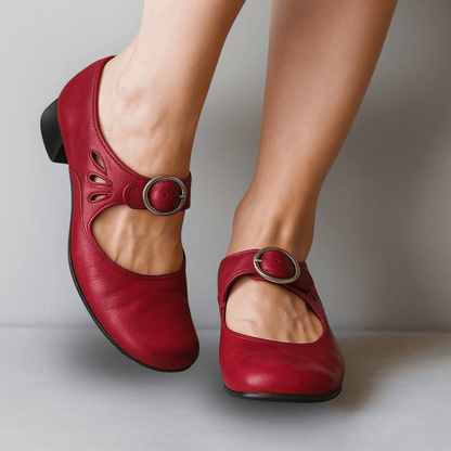 Scarpe Mary Jane Ortopediche Donna Comfort con Cinturino